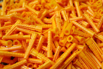 Orange plastic dowels as the background image