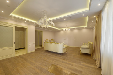 living room in luxury new apartment.
