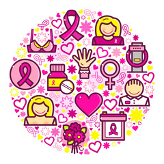 Breast Cancer concept design vector illustration