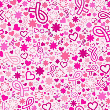 Breast Cancer awareness month seamless pattern