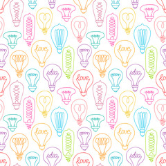 seamless varicolored lightbulbs