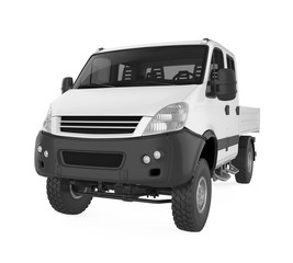 Obraz premium White Pickup Truck Isolated