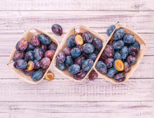 Plums, selective focus