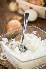 Fresh made Diced white onions