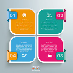 Round Colored Quadrates Template 4 Markers