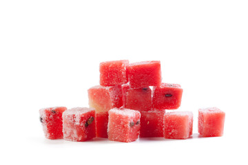 Watermelon fruit cube slice