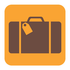 Suitcase travel isolated icon