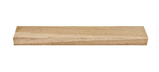 oak wooden beam isolated on white background