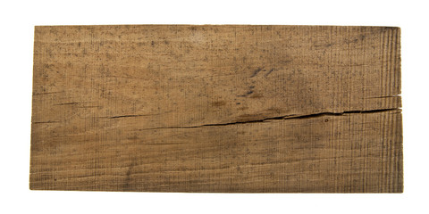 oak wooden beam isolated on white background