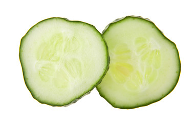 cucumber isolated on white background closeup