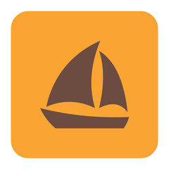 Sailboat icon simple