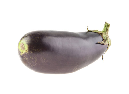 eggplant isolated on white background closeup