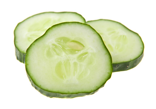 cucumber isolated on white background closeup