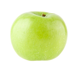 green apple isolated on white background closeup