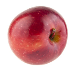 red apples isolated on white background closeup