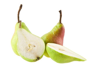 Fototapeta na wymiar pears isolated on white background closeup