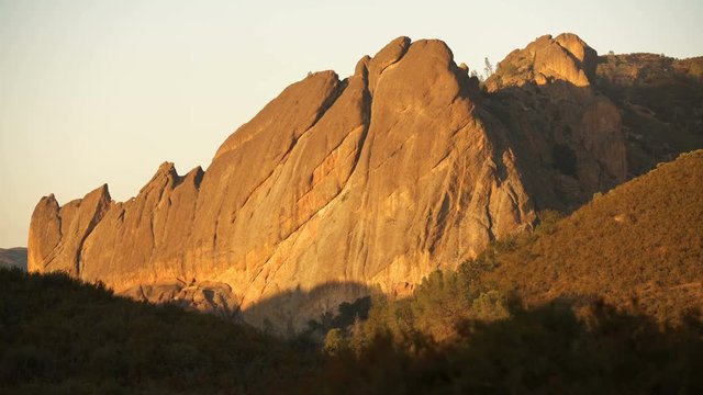 Pinnacles National Park Rock Formation at Sunset California USA