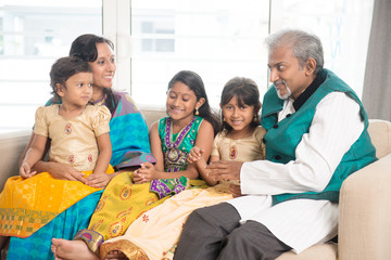 Indian family at home