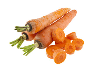 carrot isolated on white background closeup