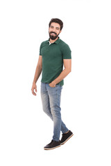 Naklejka premium Smiling beard man
