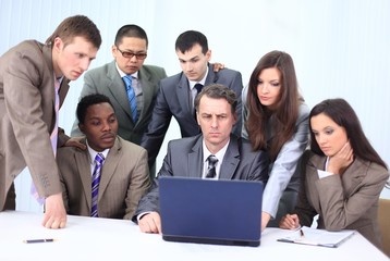 Manager and business team in office