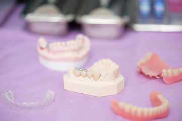 Dental sample instrument in dental clinic