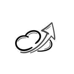 upload cloud line art