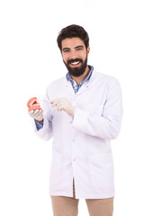 Smiling dentist
