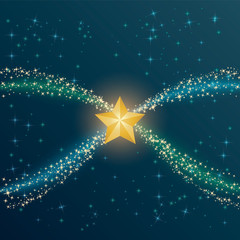 Illustration. A star in space. Vector illustration for a poster, banners with stars.