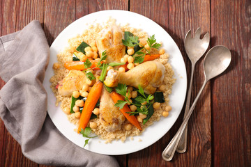 couscous with meat and vegetable