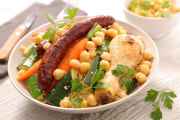 couscous with meat and vegetable