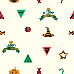 Halloween symbol seamless pattern