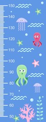 Growth measures with octopuses and jellyfish in the sea