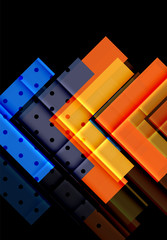 Color arrows on black background