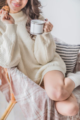 woman with cup of tea