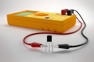 Test NPN and PNP transistors with a multimiter.