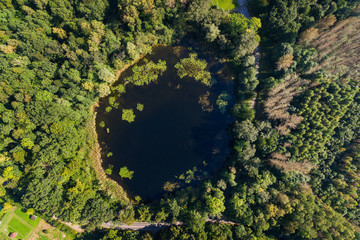 Top view of lake