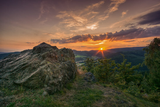 Blick vom Ma&szlig;kopf Th&uuml;ringer Wald