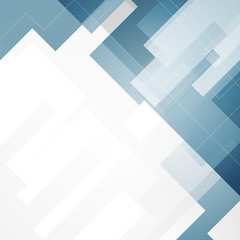 Blue geometric technology abstract background