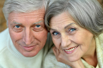  senior couple at home