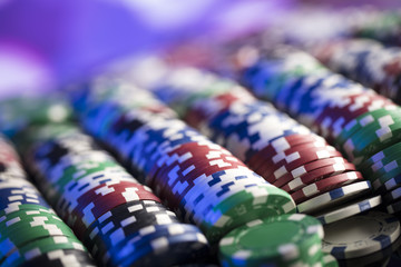 Fototapeta premium Casino concept. Poker chips.