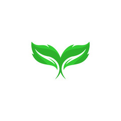 leaf sun vector logo