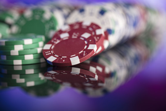 Casino concept. Poker chips.