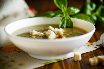 soup puree from various vegetables and mushrooms