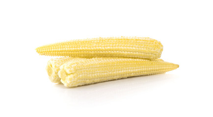 baby corn on a white background