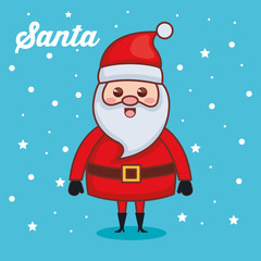 santa claus character christmas card