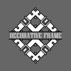 Obraz premium Art deco ornamental vintage frame. Template for design. Vector illustration eps10