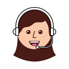 cartoon young teenager happy girl smiling