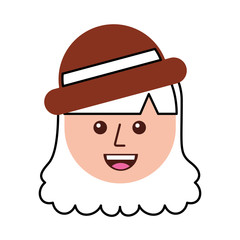 cartoon young teenager happy girl smiling