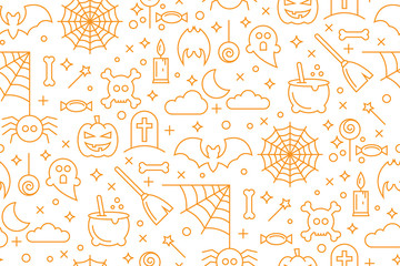 Fototapeta premium Abstract seamless Halloween wallpaper pattern as a background